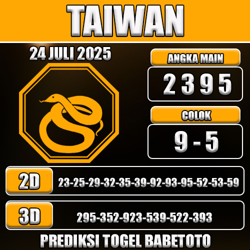 PREDIKSI TOGEL TAIWAN 24 JULI 2025