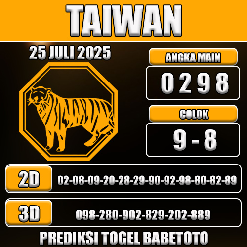 PREDIKSI TOGEL TAIWAN 25 JULI 2025