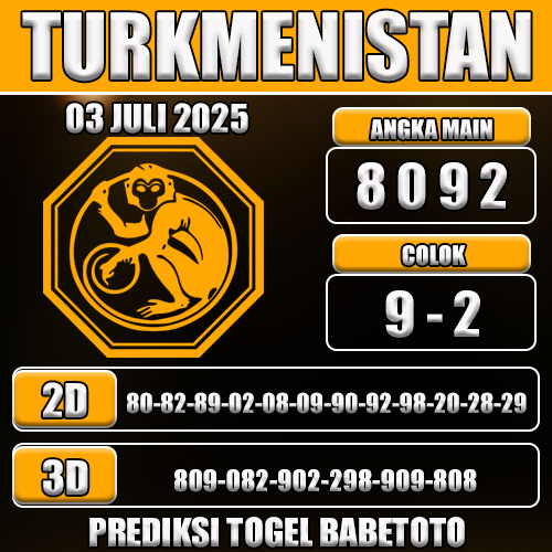 PREDIKSI TOGEL TURKMENISTAN 03 JULI 2025