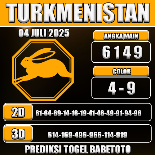 PREDIKSI TOGEL TURKMENISTAN 04 JULI 2025