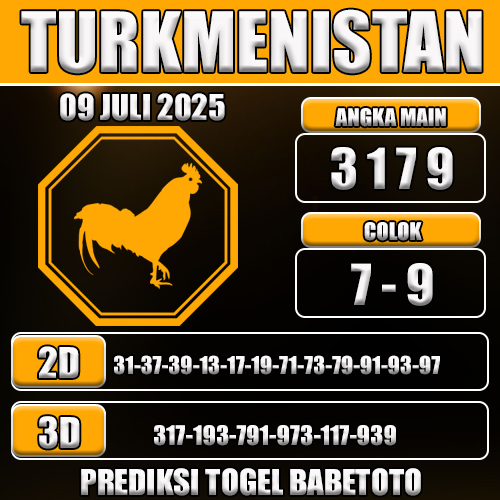 PREDIKSI TOGEL TURKMENISTAN 09 JULI 2025