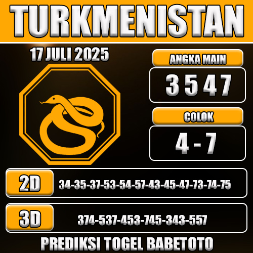 PREDIKSI TOGEL TURKMENISTAN 17 JULI 2025