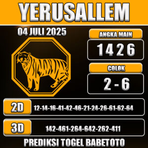 PREDIKSI TOGEL YERUSALLEM 04 JULI 2025