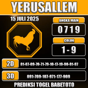 PREDIKSI TOGEL YERUSALLEM 15 JULI 2025