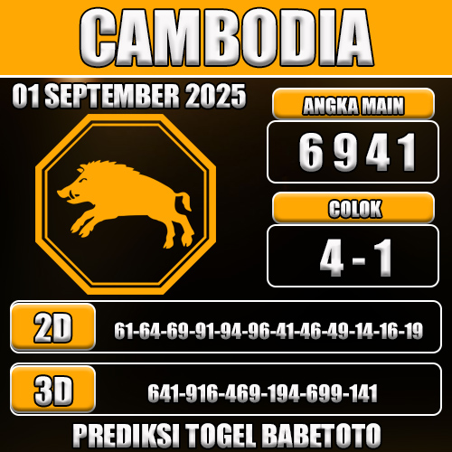 PREDIKSI TOGEL CAMBODIA 01 SEPTEMBER 2025
