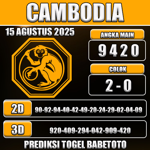 PREDIKSI TOGEL CAMBODIA 15 AGUSTUS 2025