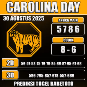 PREDIKSI TOGEL CAROLINA DAY 30 AGUSTUS 2025