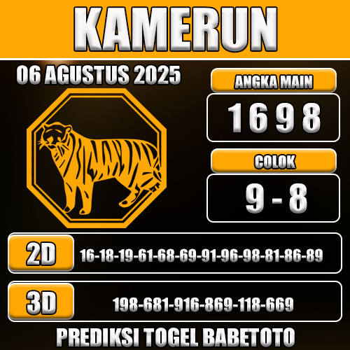 PREDIKSI TOGEL KAMERUN 06 AGUSTUS 2025