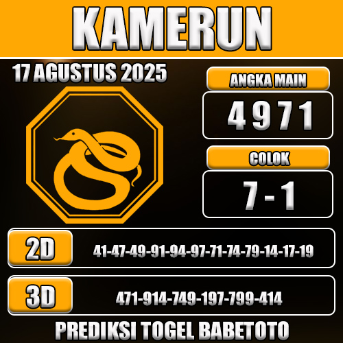 PREDIKSI TOGEL KAMERUN 17 AGUSTUS 2025
