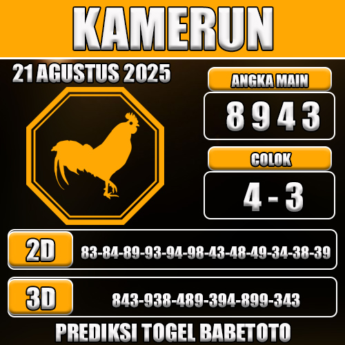 PREDIKSI TOGEL KAMERUN 21 AGUSTUS 2025