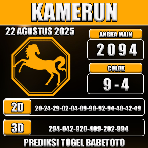 PREDIKSI TOGEL KAMERUN 22 AGUSTUS 2025