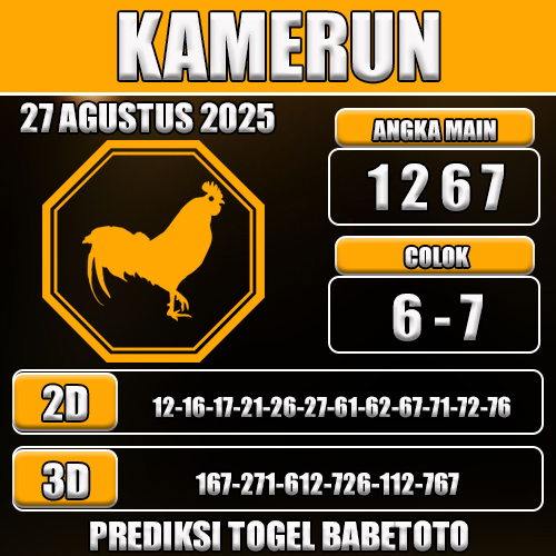 PREDIKSI TOGEL KAMERUN 27 AGUSTUS 2025