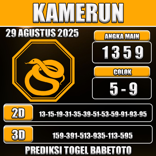 PREDIKSI TOGEL KAMERUN 29 AGUSTUS 2025