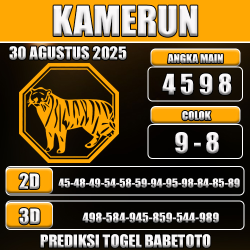 PREDIKSI TOGEL KAMERUN 30 AGUSTUS 2025
