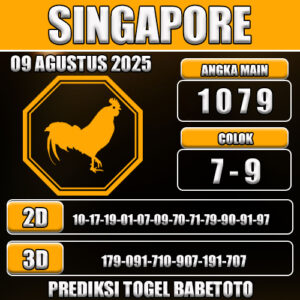 PREDIKSI TOGEL SINGAPORE 09 AGUSTUS 2025