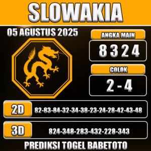 PREDIKSI TOGEL SLOWAKIA 05 AGUSTUS 2025