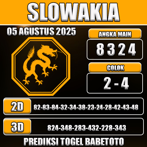 PREDIKSI TOGEL SLOWAKIA 05 AGUSTUS 2025