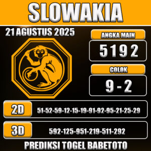 PREDIKSI TOGEL SLOWAKIA 21 AGUSTUS 2025