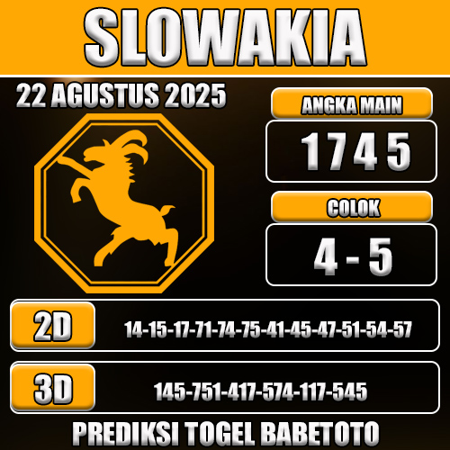 PREDIKSI TOGEL SLOWAKIA 22 AGUSTUS 2025