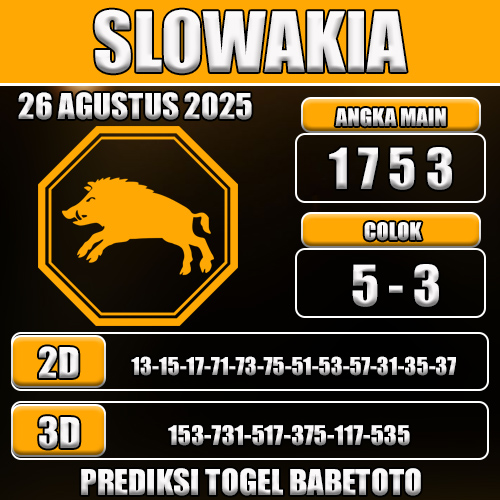 PREDIKSI TOGEL SLOWAKIA 26 AGUSTUS 2025