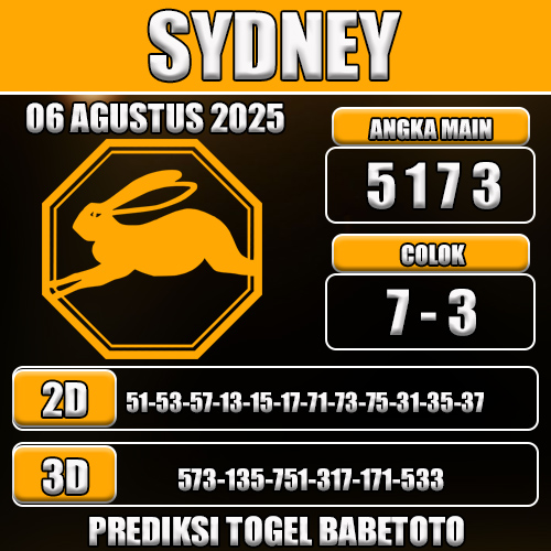 PREDIKSI TOGEL SYDNEY 06 AGUSTUS 2025