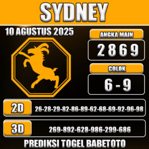 PREDIKSI TOGEL SYDNEY 10 AGUSTUS 2025