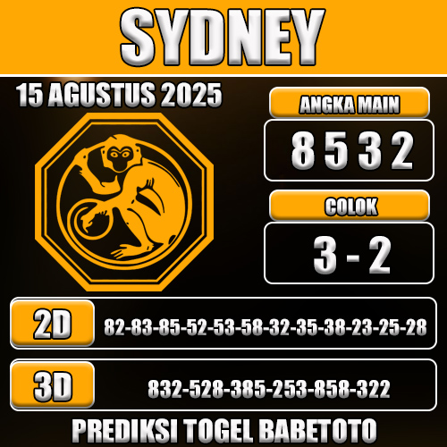 PREDIKSI TOGEL SYDNEY 15 AGUSTUS 2025