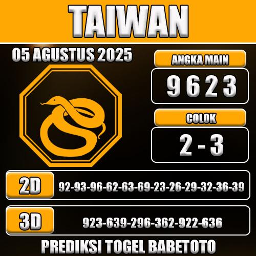 PREDIKSI TOGEL TAIWAN 05 AGUSTUS 2025