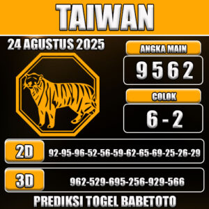 PREDIKSI TOGEL TAIWAN 24 AGUSTUS 2025