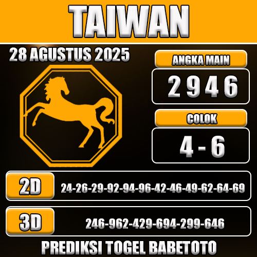 PREDIKSI TOGEL TAIWAN 28 AGUSTUS 2025