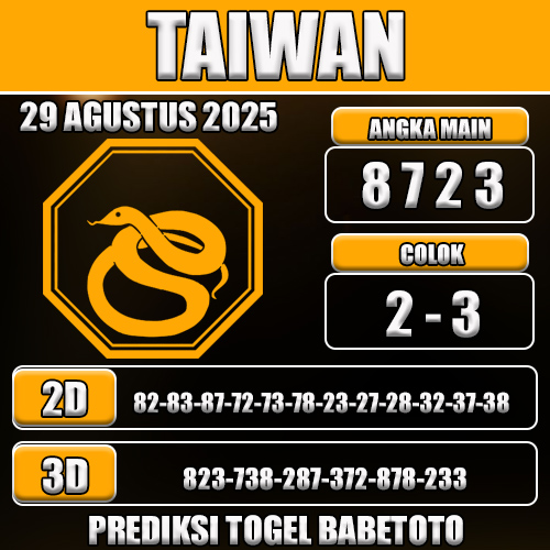 PREDIKSI TOGEL TAIWAN 29 AGUSTUS 2025