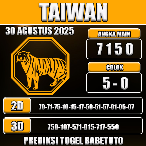 PREDIKSI TOGEL TAIWAN 30 AGUSTUS 2025
