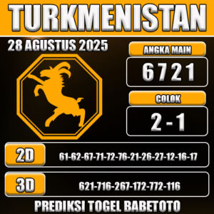 PREDIKSI TOGEL TURKMENISTAN 28 AGUSTUS 2025