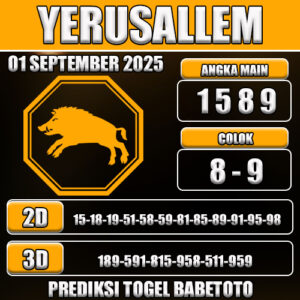 PREDIKSI TOGEL YERUSALLEM 01 SEPTEMBER 2025