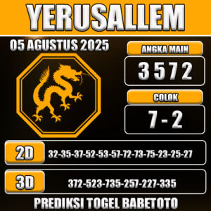 PREDIKSI TOGEL YERUSALLEM 05 AGUSTUS 2025