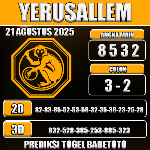 PREDIKSI TOGEL YERUSALLEM 21 AGUSTUS 2025
