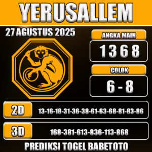 PREDIKSI TOGEL YERUSALLEM 27 AGUSTUS 2025