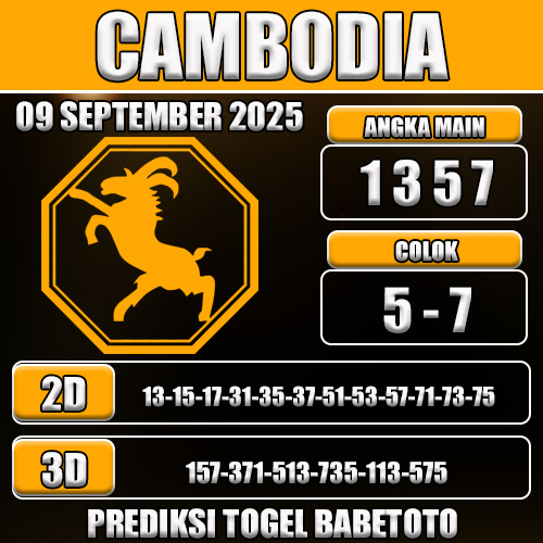 PREDIKSI TOGEL CAMBODIA 09 SEPTEMBER 2025