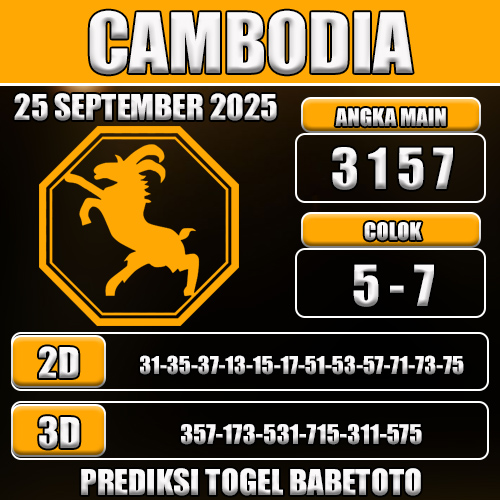 PREDIKSI TOGEL CAMBODIA 25 SEPTEMBER 2025