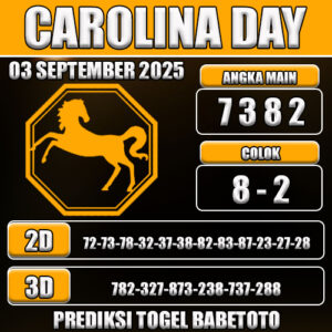 PREDIKSI TOGEL CAROLINA DAY 03 SEPTEMBER 2025