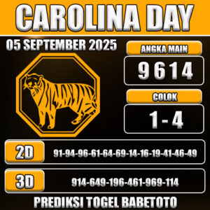 PREDIKSI TOGEL CAROLINA DAY 05 SEPTEMBER 2025