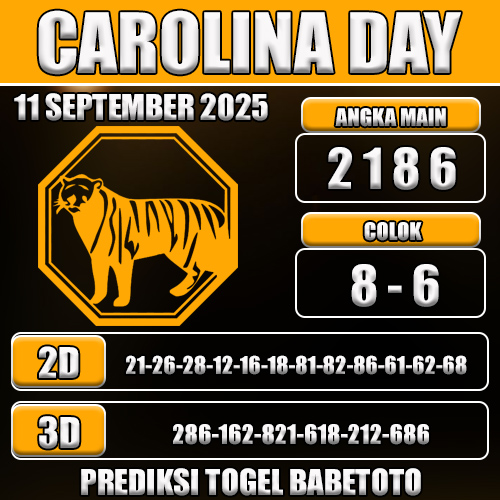 PREDIKSI TOGEL CAROLINA DAY 11 SEPTEMBER 2025