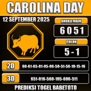 PREDIKSI TOGEL CAROLINA DAY 12 SEPTEMBER 2025