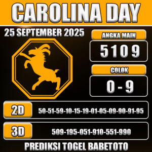 PREDIKSI TOGEL CAROLINA DAY 25 SEPTEMBER 2025