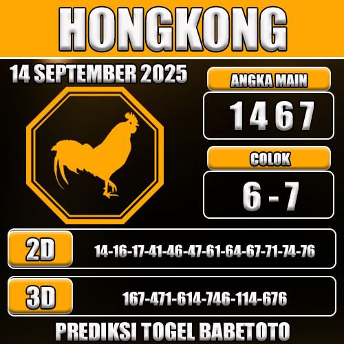 PREDIKSI TOGEL HONGKONG 14 SEPTEMBER 2025