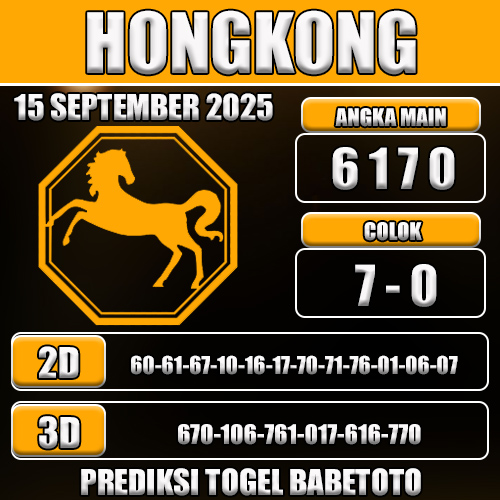 PREDIKSI TOGEL HONGKONG 15 SEPTEMBER 2025