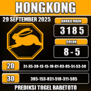 PREDIKSI TOGEL HONGKONG 29 SEPTEMBER 2025