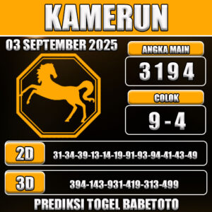 PREDIKSI TOGEL KAMERUN 03 SEPTEMBER 2025