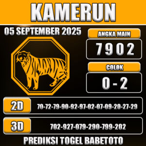 PREDIKSI TOGEL KAMERUN 05 SEPTEMBER 2025