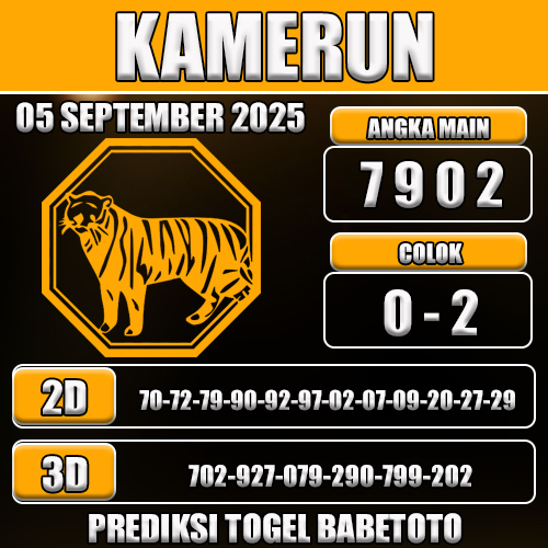 PREDIKSI TOGEL KAMERUN 05 SEPTEMBER 2025